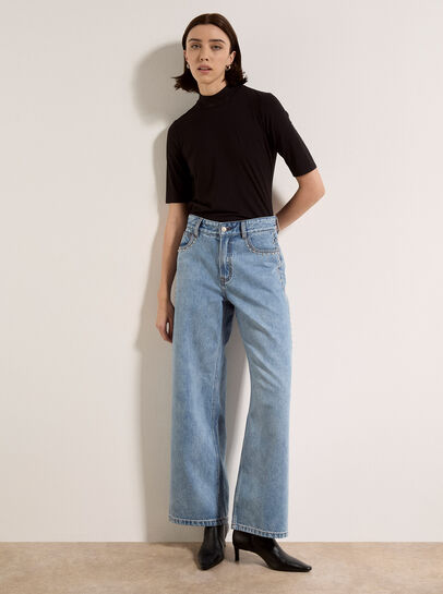 Maca Stud Straight-Leg Jeans