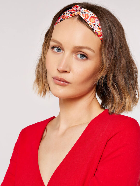 Floral Headband, Pink, large