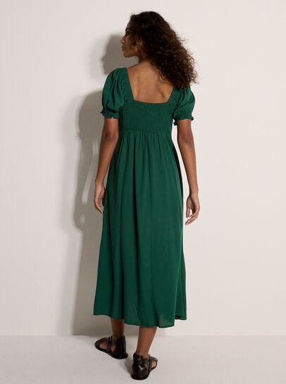 Tie Detail Milkmaid Midaxi Dress