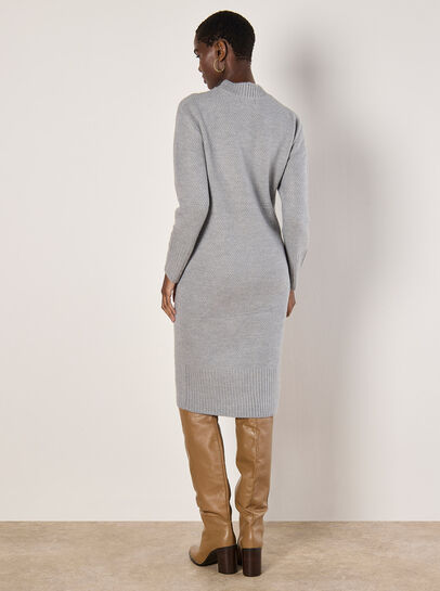 Waffle Knit Midi Dress
