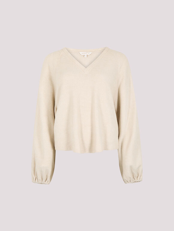 Soft Textured Top, Stone, large