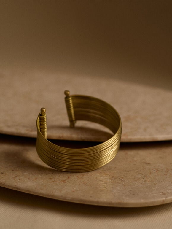 Bangles Bracelet, Gold, large