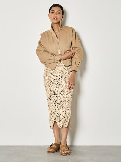 Pleat Detail Bomber Jacket