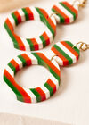 Candy Stripe Circle Earrings, Assorted, large