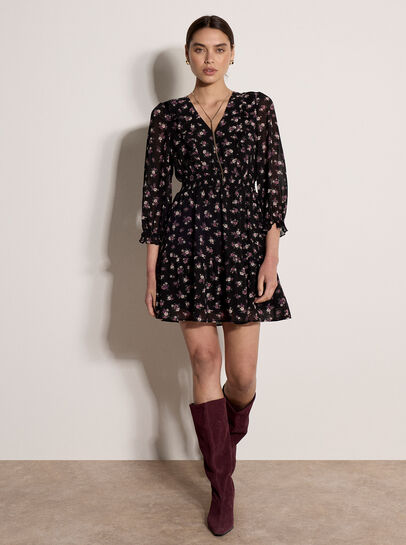 Vintage Ditsy Floral Mini Dress