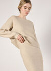 Waffle Knit Midaxi Skirt, Stone, large