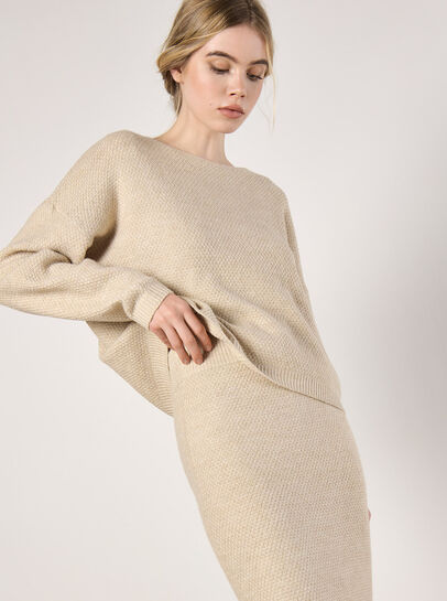 Waffle Knit Midaxi Skirt