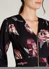Pink Dahlia Print Zip Front Midi, Pink, large