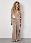 Crochet Daisies Jumper, Stone, large