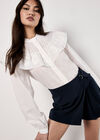 Wrap Pleated Mini Skort, Navy, large