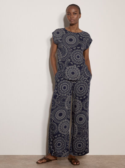 Kaleidoscope Print Woven T-Shirt