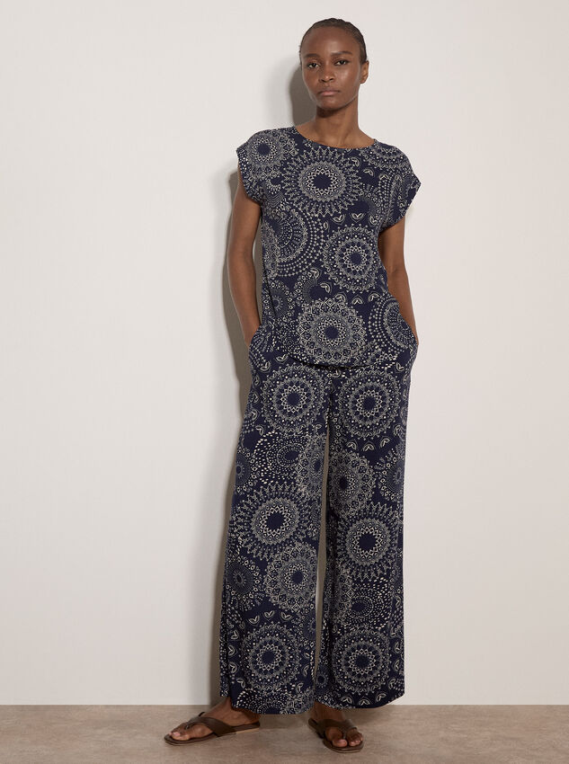 Kaleidoscope Woven T-Shirt, Navy, large