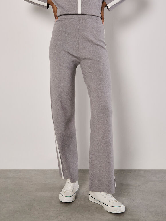 Mono Stripe Joggers, Grey, large