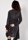 Leopard Hanky Hem Mini Dress, Grey, large