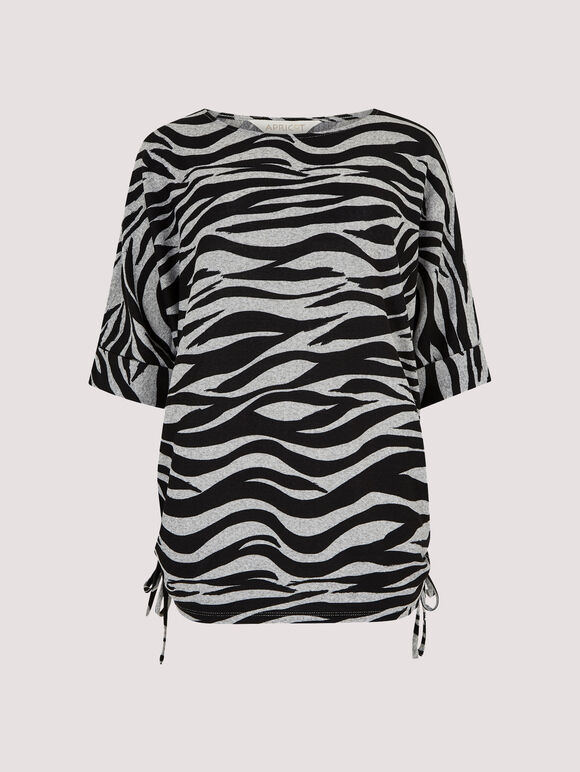 Zebra Top, Grey, large