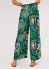 Tropical Leaves Wrap Trousers, Navy, large