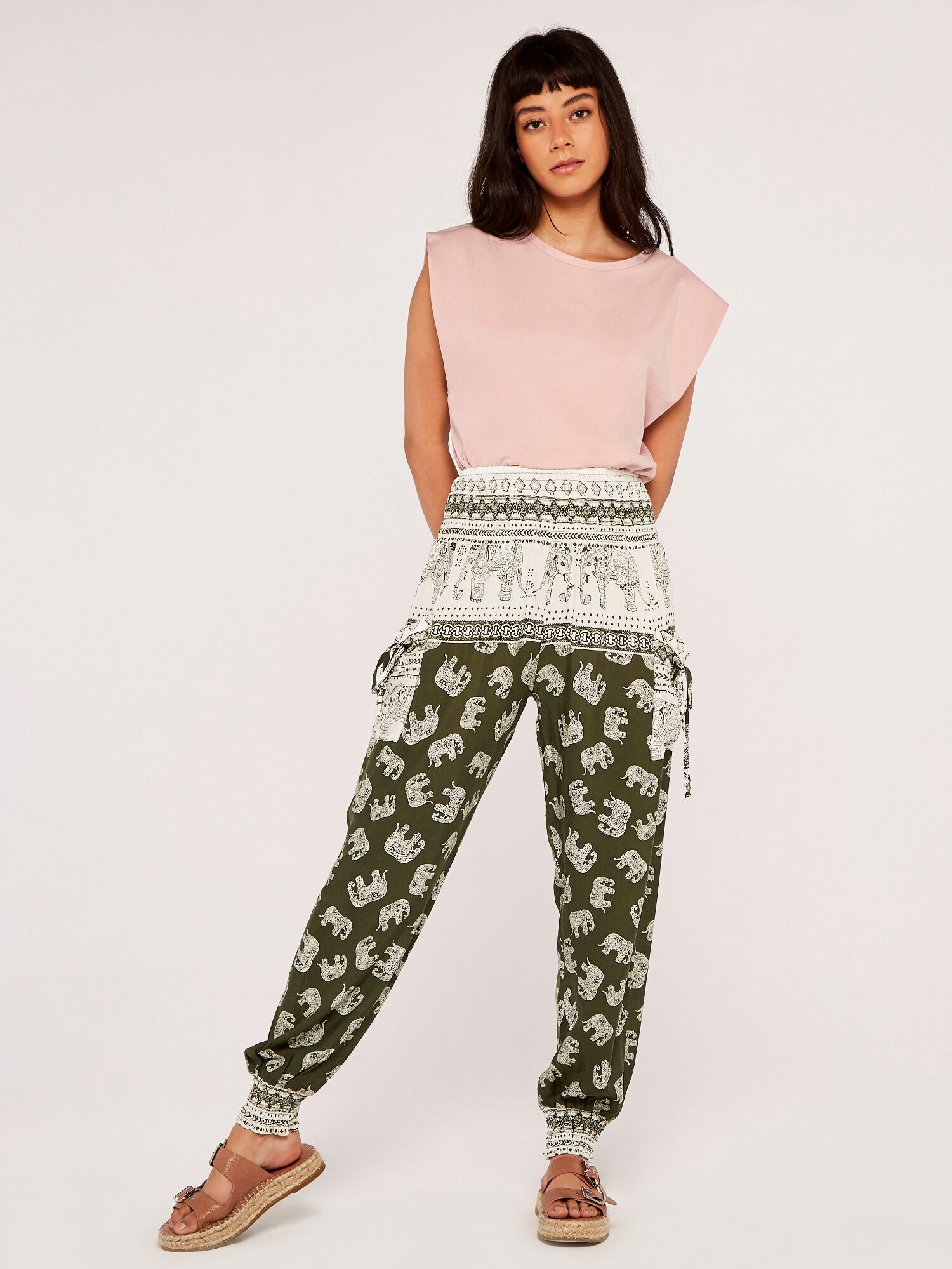 Elephant print joggers online