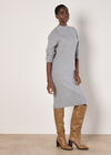 Waffle Knit Midi Dress, Grey, large