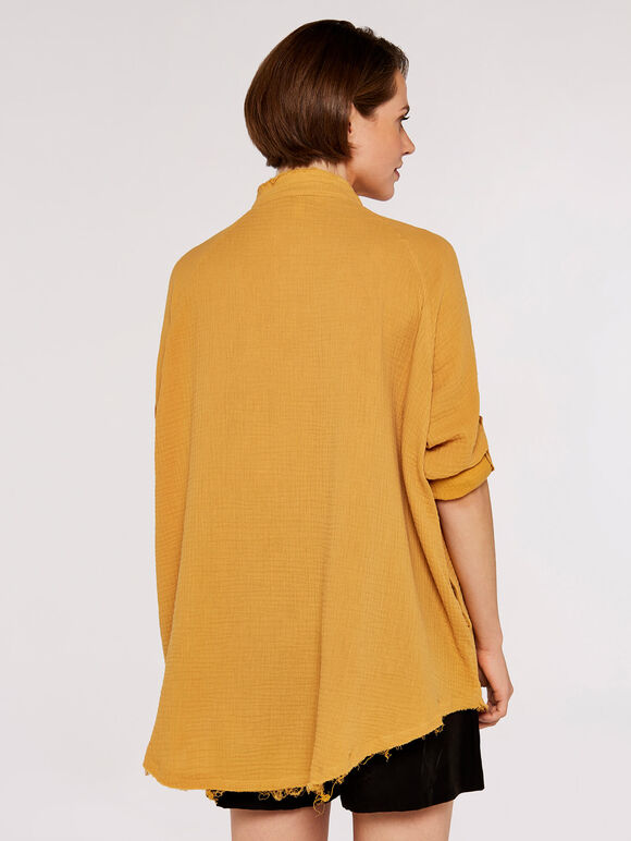 Tetra Oversized Shirt, Mustard, large