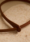 Thin Knotted Belt, Brown, large