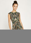 African Tile Hankyhem Dress, Khaki, large