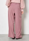Pleat Detail Wide-Leg Trousers, Pink, large