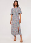 Floral Midi Dress, Pink, large