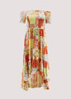 Patchwork Fusion Dress, Orange, large