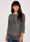 Lurex Swirls Top, Light Grey / Silver, large