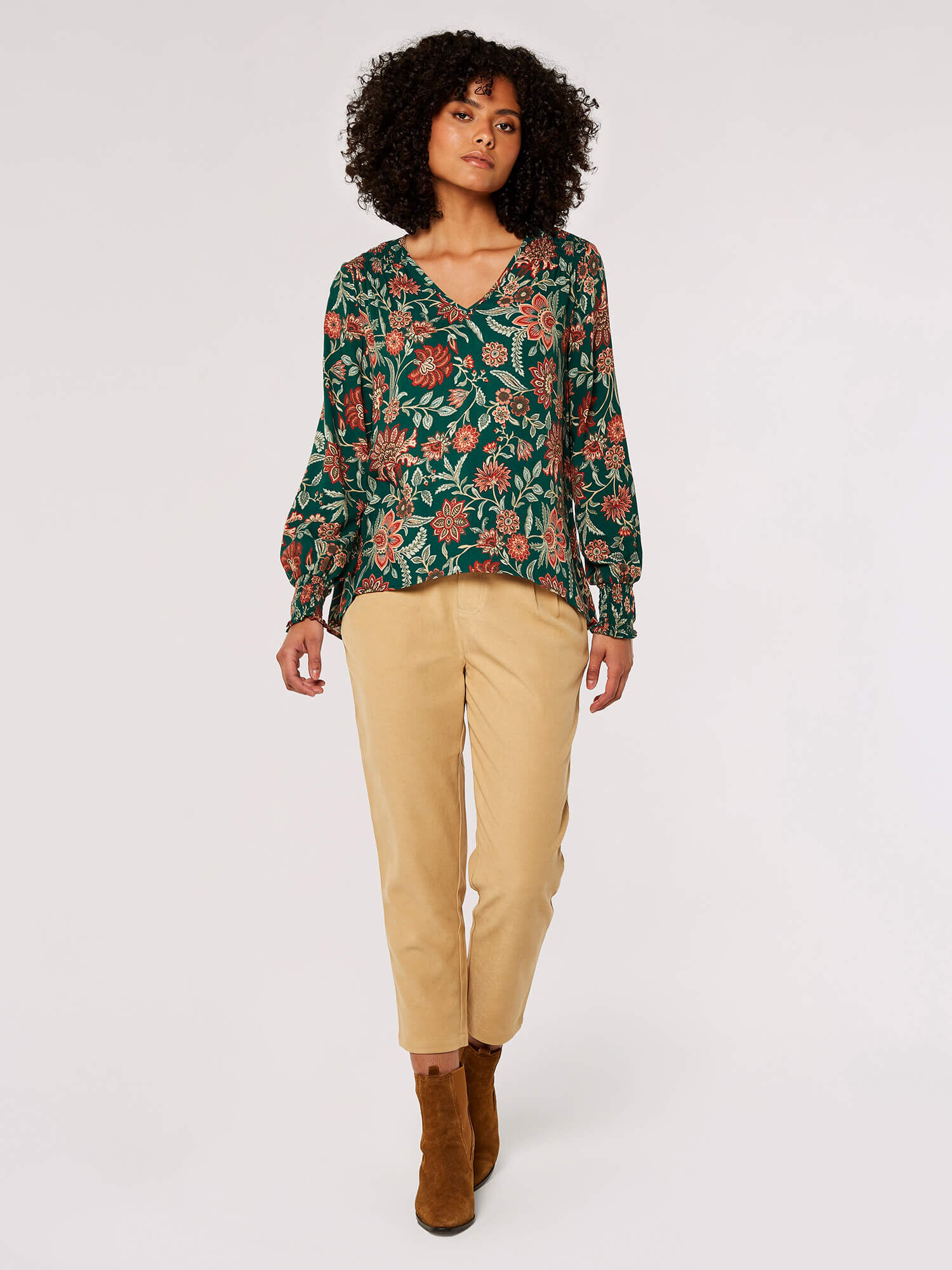 High low floral top hotsell