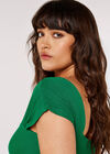Ribbed Jersey Bodysuit, Green, large