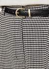 Dogtooth Paperbag Trousers, Black, large