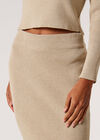 Ribbed Knit Midaxi Skirt, Stone, large