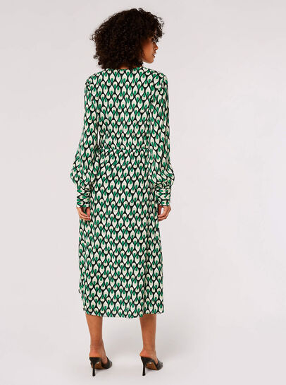 Teardrop Long Sleeve Midi Dress