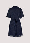Star Jacquard Mini Dress, Navy, large