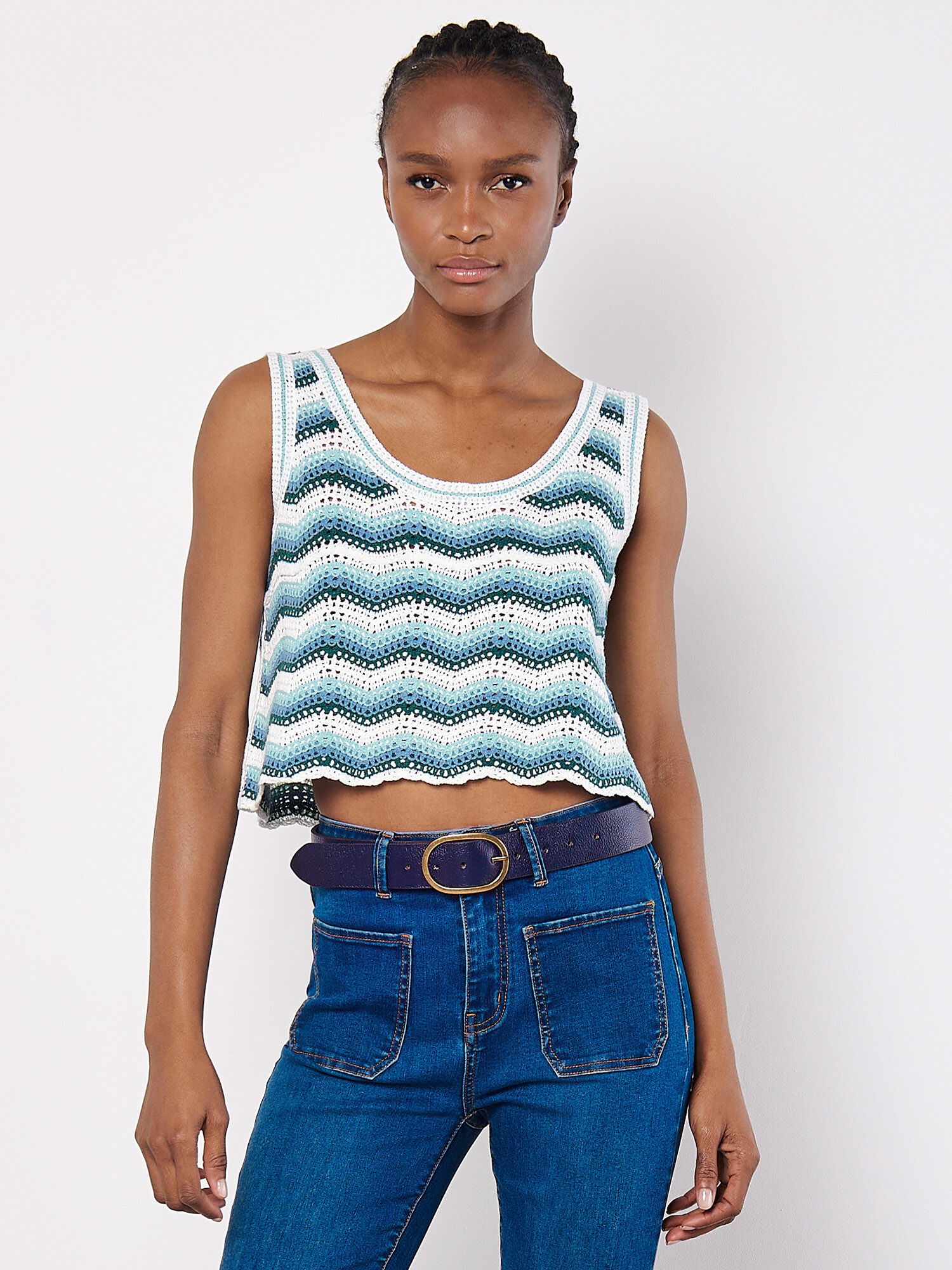Cropped crochet sales