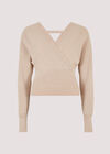 Bar Back Batwing Jumper, Stone, large