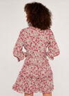 Floral Dress with Ruffle Detail, Pink, large