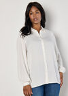 Curve Chevron Textured Shirt, Cream, large