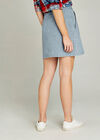 Blue Pinstripe Mini Skirt, Blue, large