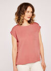 Split Back Tee, Coral, large