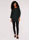Metallic Swirl Batwing Top, Green, large