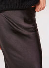 Satin Bias Maxi Skirt, Black, large