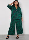 Curve Swirl Print Shirt, Green, large