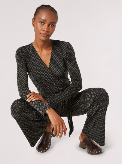 Teardrop Wrap Jersey Jumpsuit