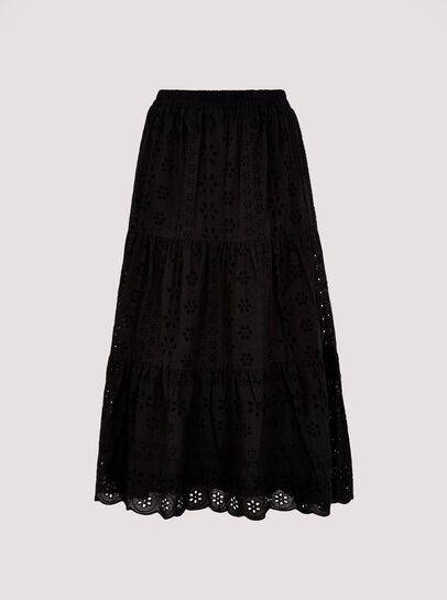 Broderie Anglaise Midi Skirt