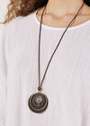 Textured Cotton Necklace Top, Cream, large