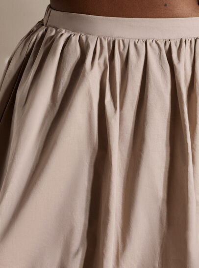 Bubble Hem Cotton Mini Shorts