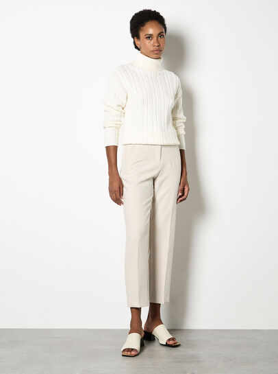 Pleat Tailored Tapered Trousers