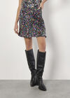 Rainbow Sequin Mini Skirt, Black, large